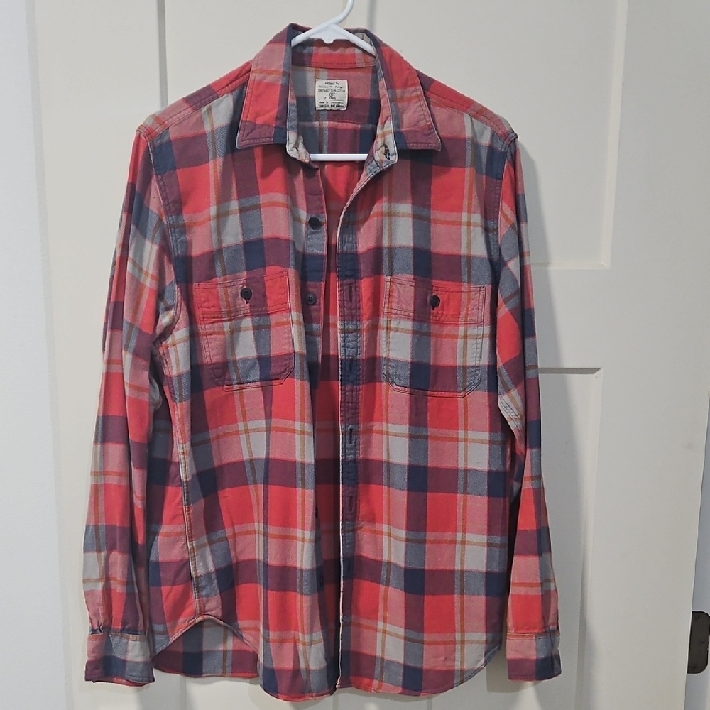 Plaid Red and Blue Men's Shirt